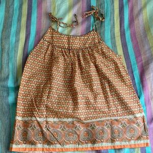 Lucky Brand orange bohemian tank top